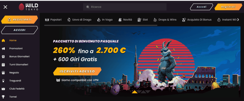 WildTokyo è il casinò non AAMS più apprezzato